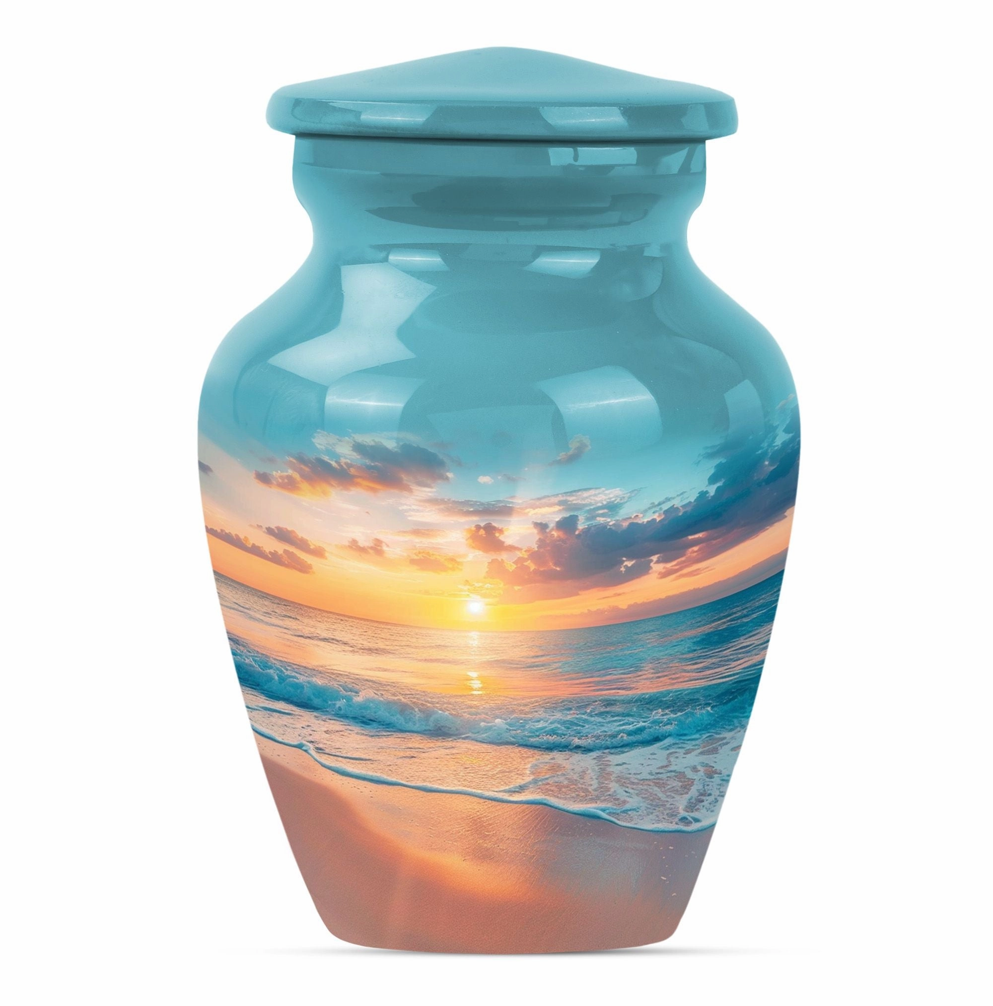 Sunset Beach Memorial: Restful Harbour Adult Ashes Eternity Urn