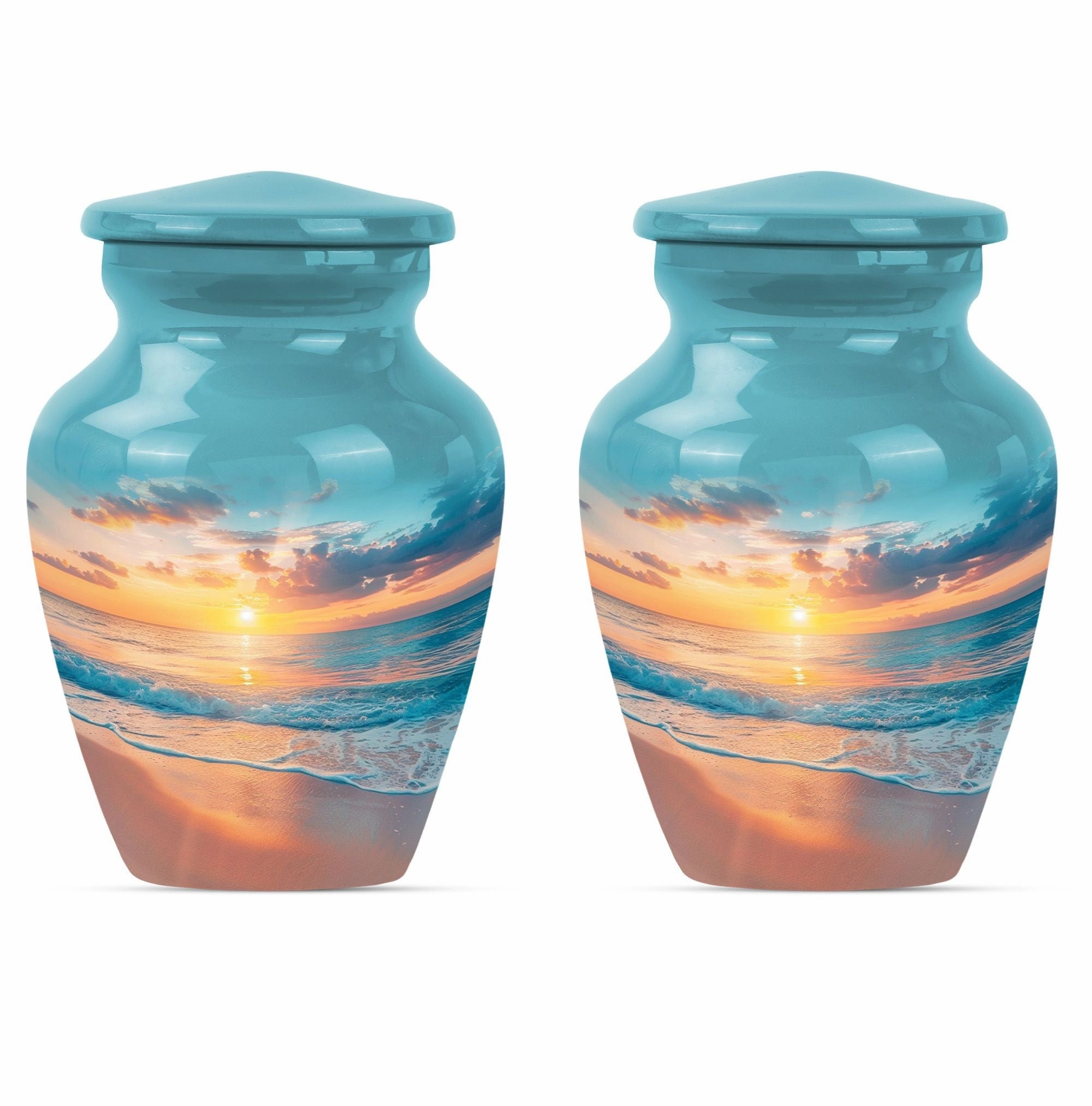 Sunset Beach Memorial: Restful Harbour Adult Ashes Eternity Urn
