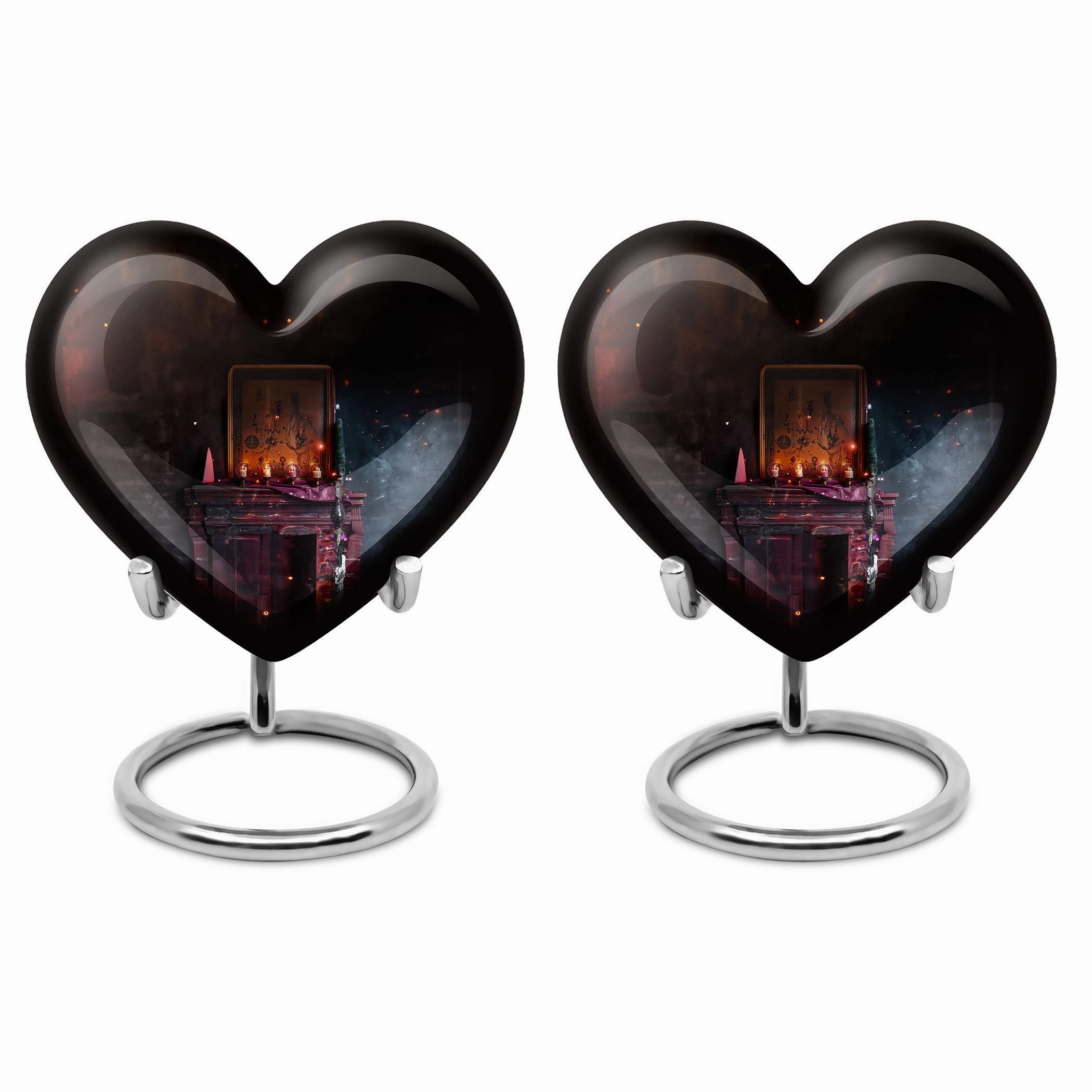 Tarot-Inspired Heart Tribute Cremation Urn for Loved One