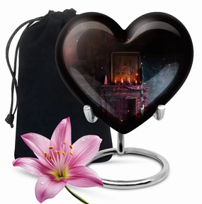 Tarot-Inspired Heart Tribute Cremation Urn for Loved One