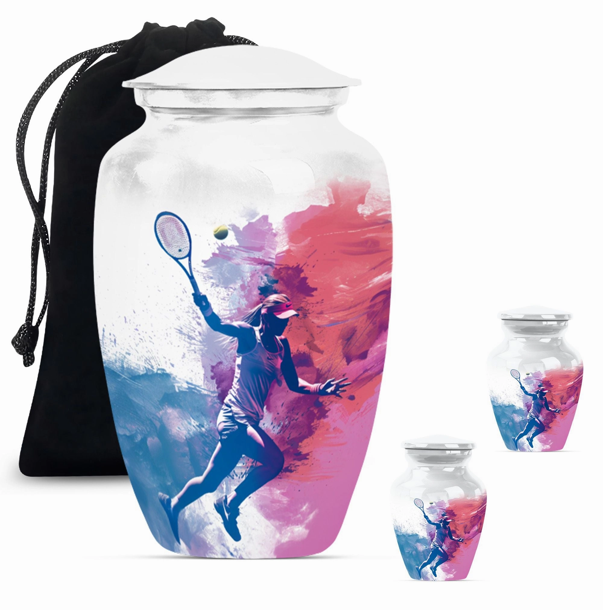 Tennis Urn Bliss: Thoughtful Empathy Memorial Urn for Adult Ashes