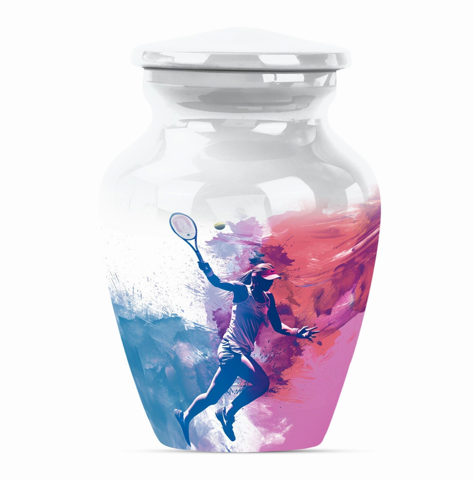 Tennis Urn Bliss: Thoughtful Empathy Memorial Urn for Adult Ashes
