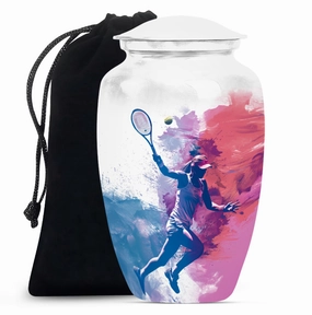 Tennis Urn Bliss: Thoughtful Empathy Memorial Urn for Adult Ashes