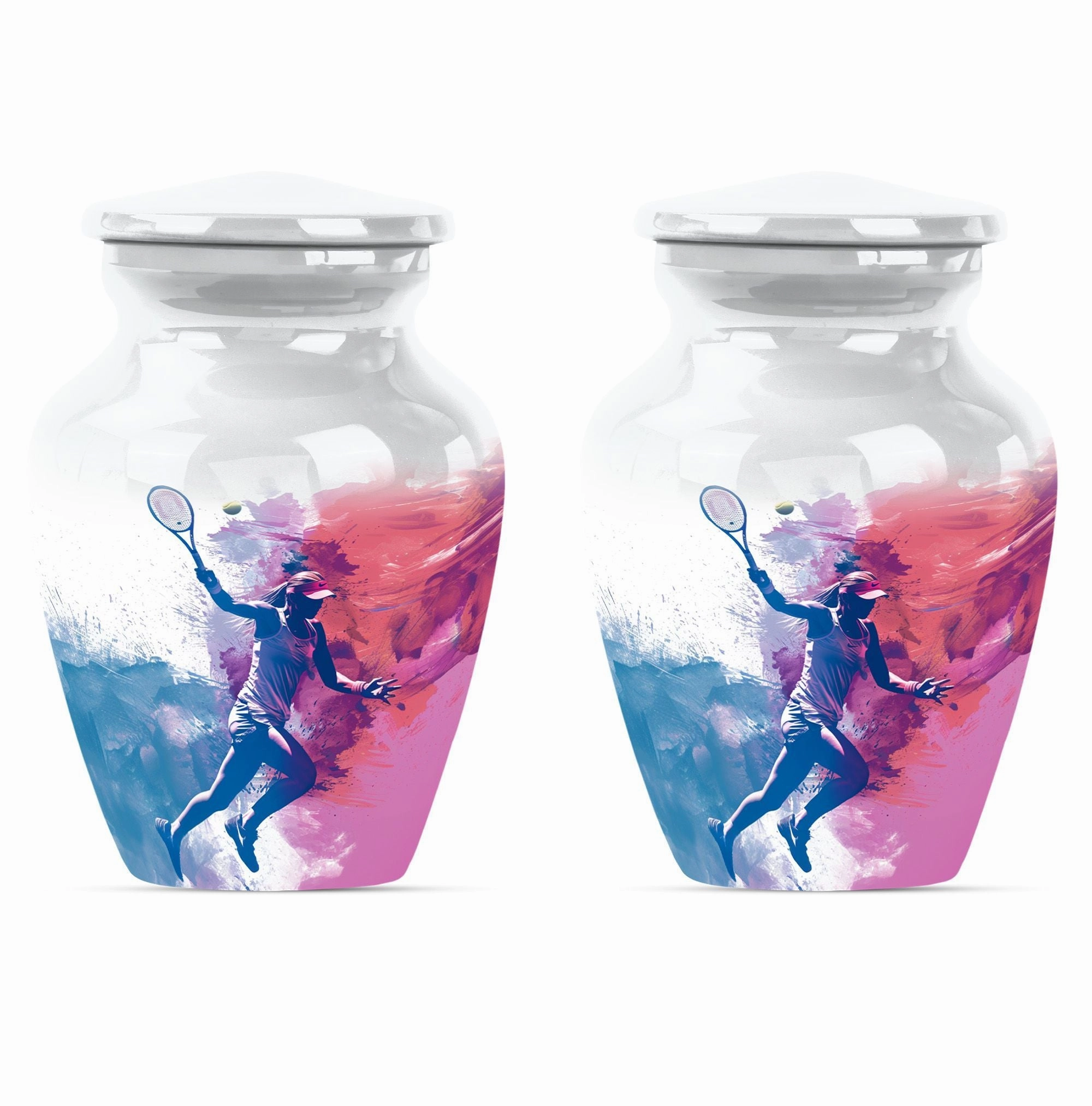 Tennis Urn Bliss: Thoughtful Empathy Memorial Urn for Adult Ashes