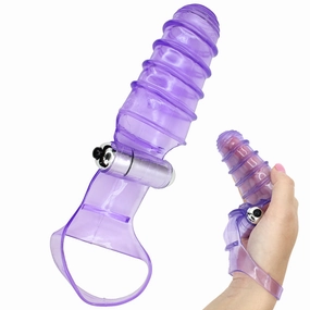 Textured Finger Stimulator With Clit Bullet