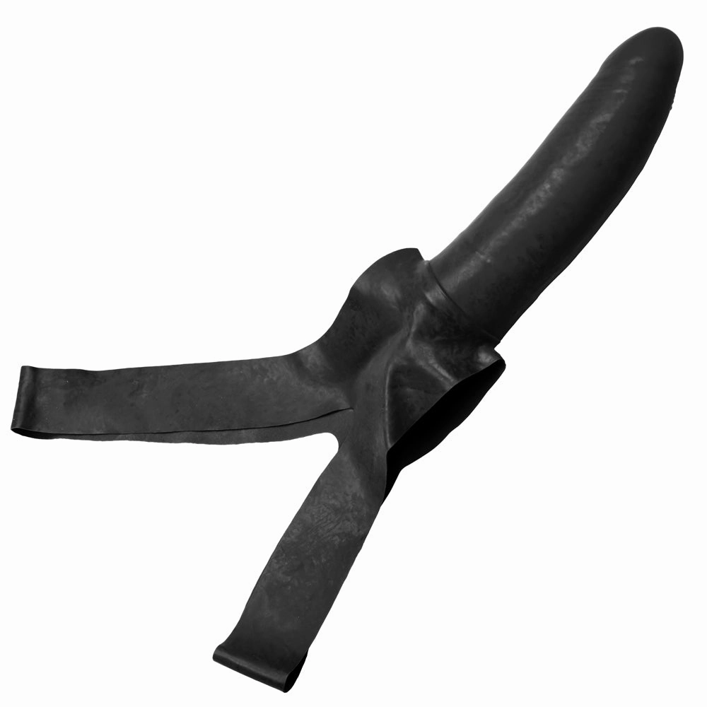 The Original Accommodator Latex Strap-On Facial Dildo
