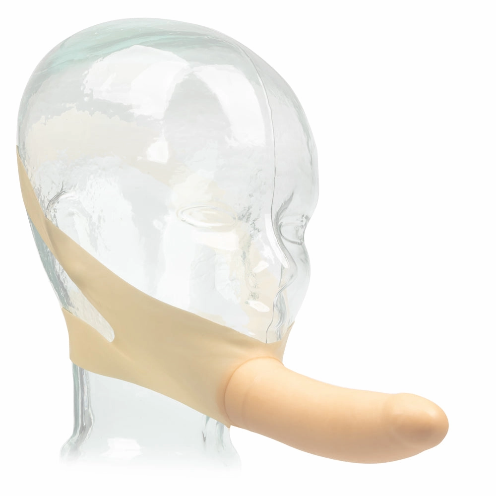 The Original Accommodator Latex Strap-On Facial Dildo
