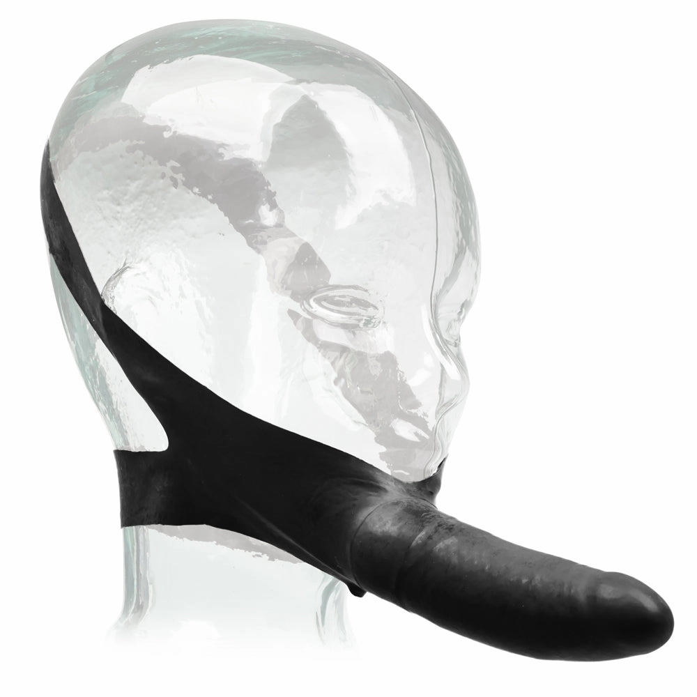 The Original Accommodator Latex Strap-On Facial Dildo