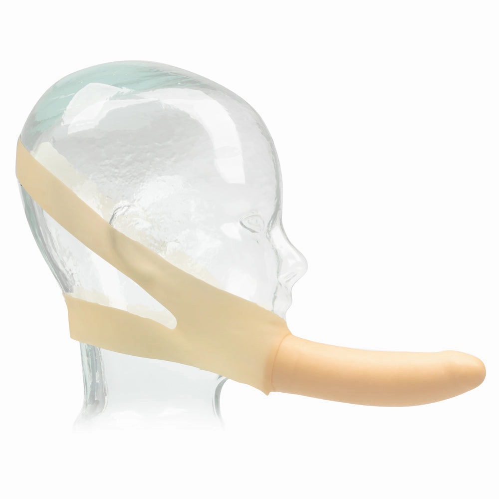 The Original Accommodator Latex Strap-On Facial Dildo
