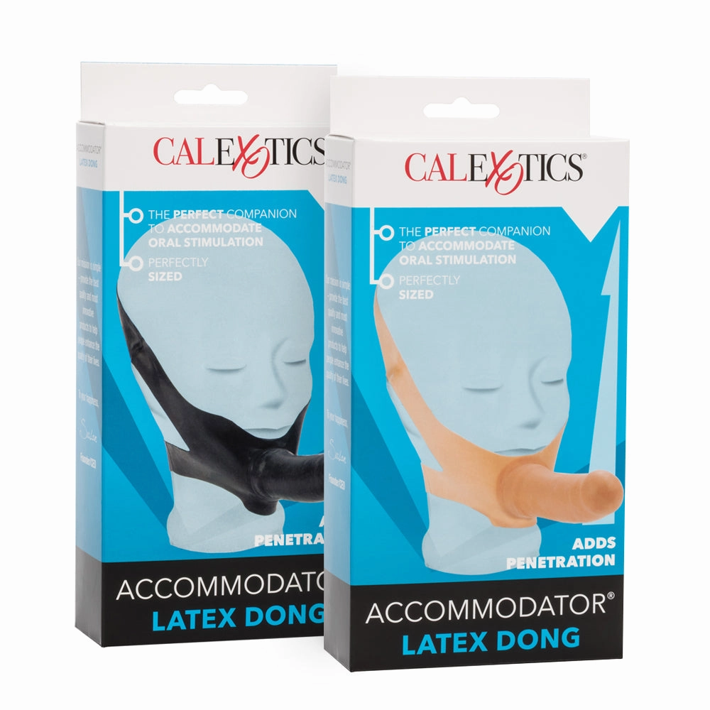 The Original Accommodator Latex Strap-On Facial Dildo