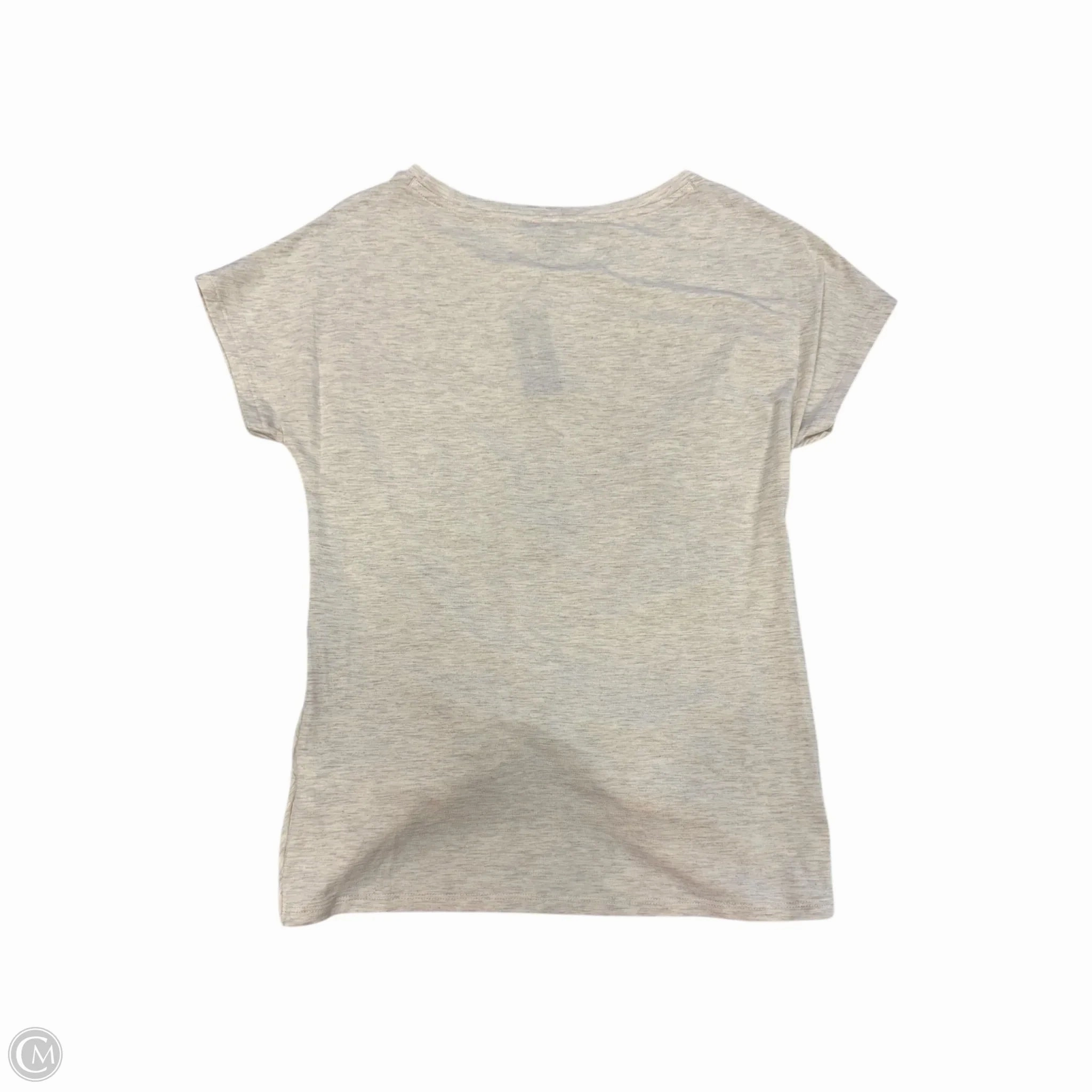 Top Short Sleeve By Express In Cream, Size: Xs
