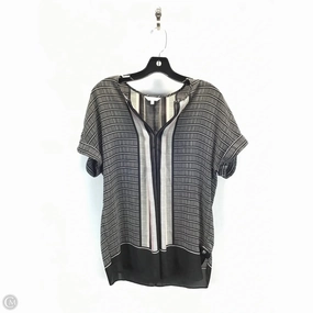 Top Short Sleeve By Max Studio In Black & Cream, Size: Xs