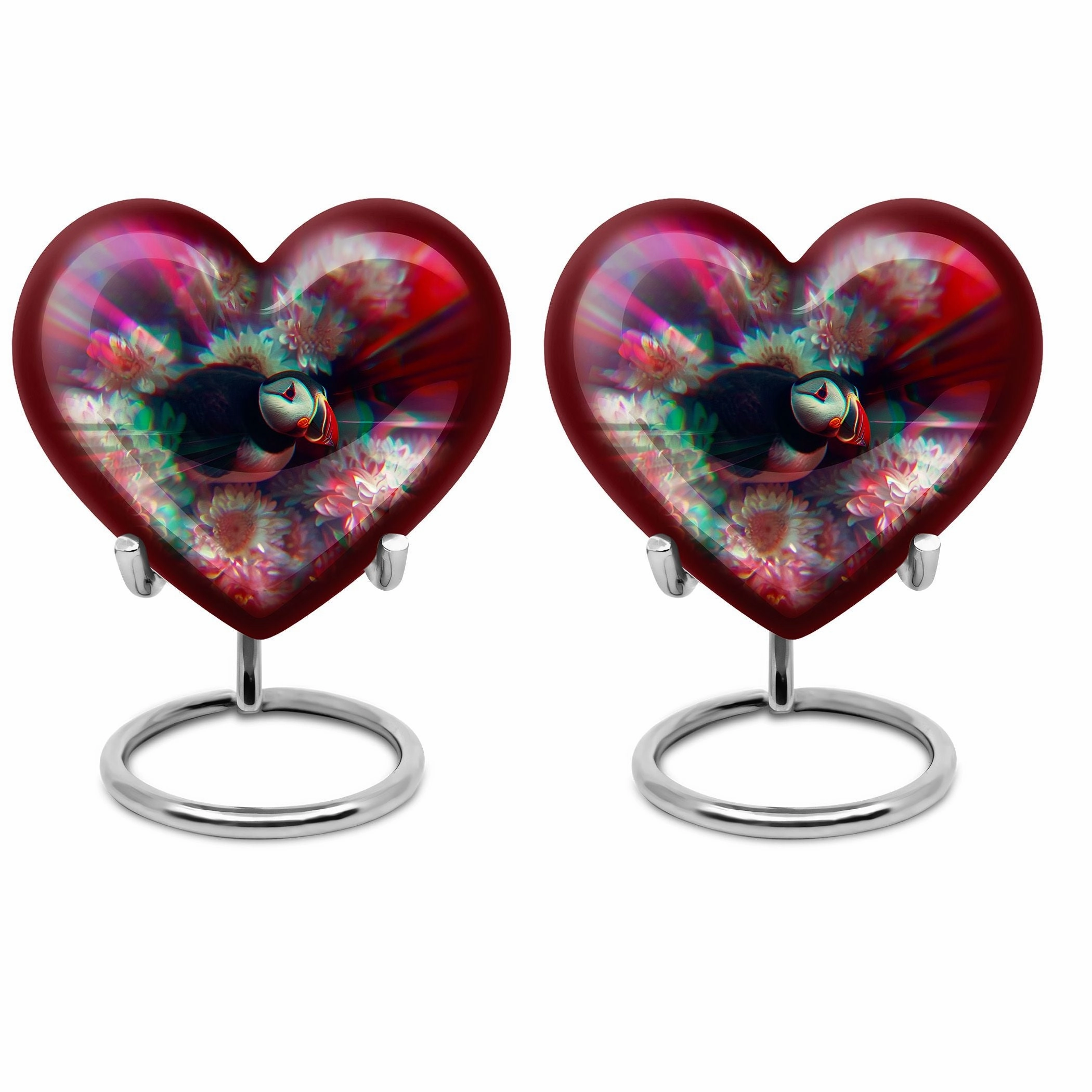 Toucans Urn, Dual Memorial Cremation Keepsake for Adult Males