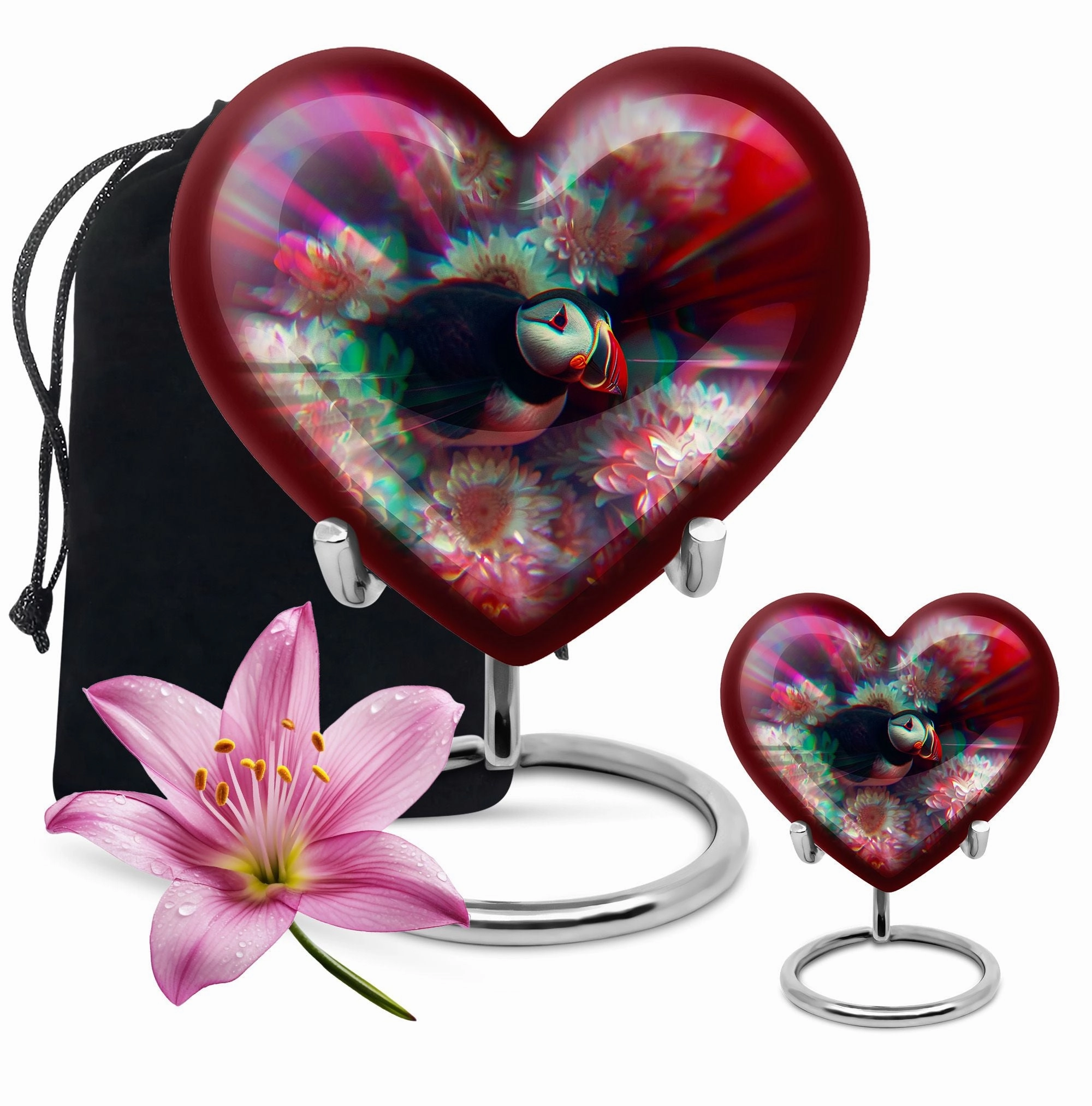 Toucans Urn, Dual Memorial Cremation Keepsake for Adult Males