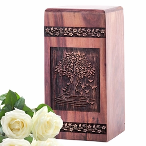 Tree Of Life Funerary Urn For Adult Ashes, Biodegradable