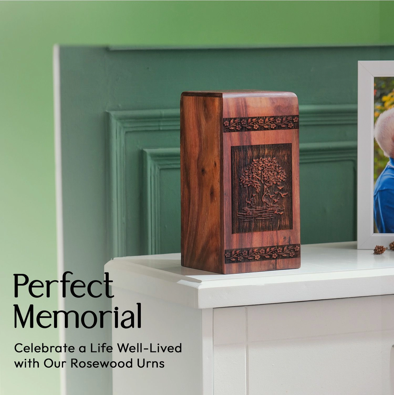 Tree Of Life Funerary Urn For Adult Ashes, Biodegradable