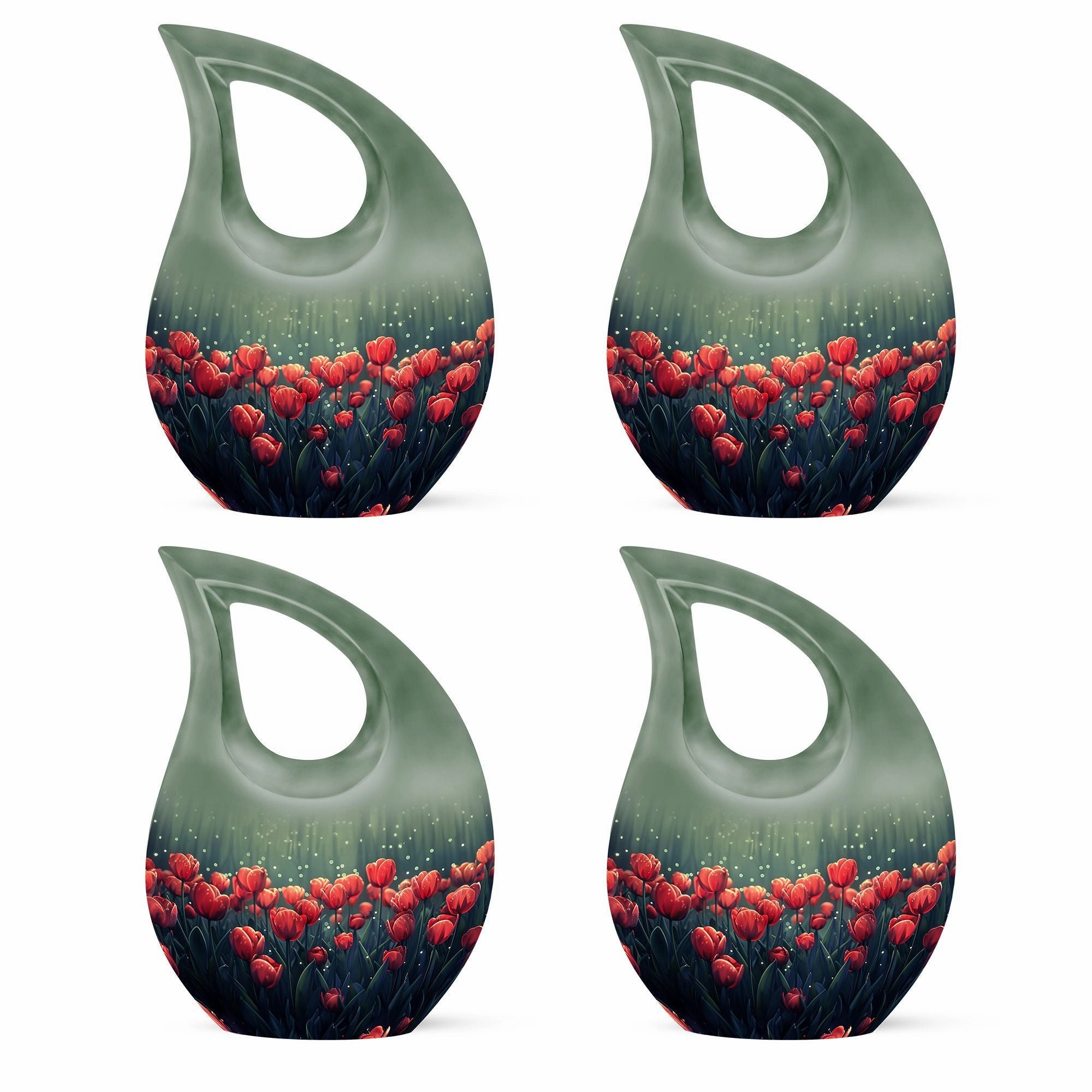 Tulip Themed Customized Adult Urn - Container For Human Ashes