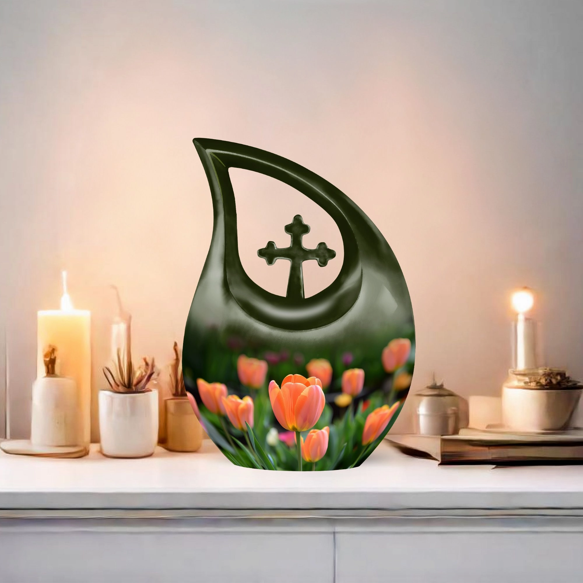 Tulip Urn: Small Miniature Cremation Urn For Adult Ashes
