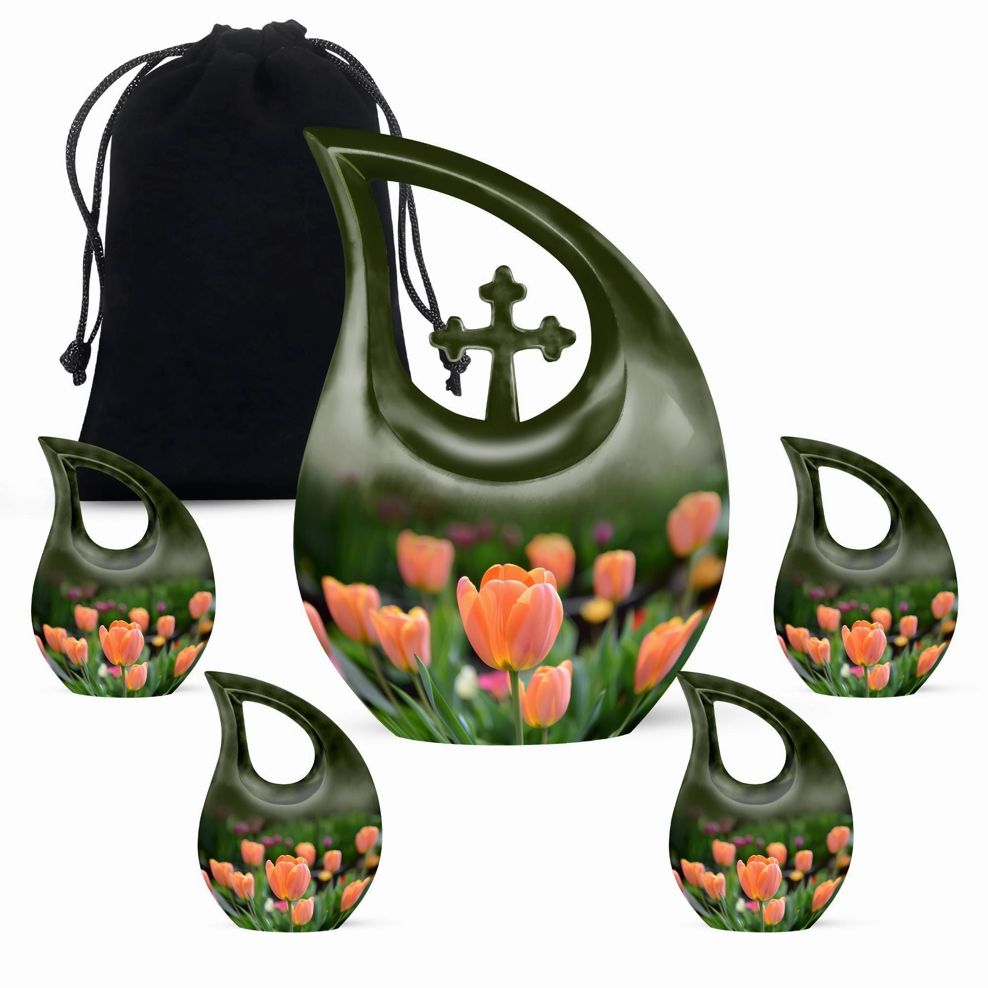 Tulip Urn: Small Miniature Cremation Urn For Adult Ashes