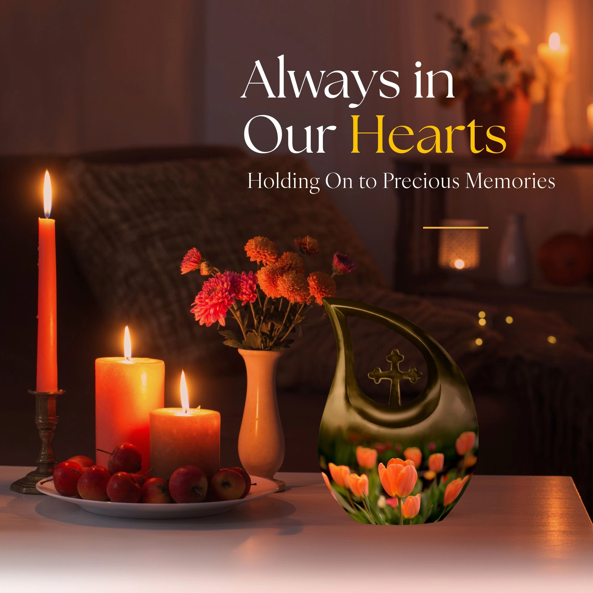 Tulip Urn: Small Miniature Cremation Urn For Adult Ashes