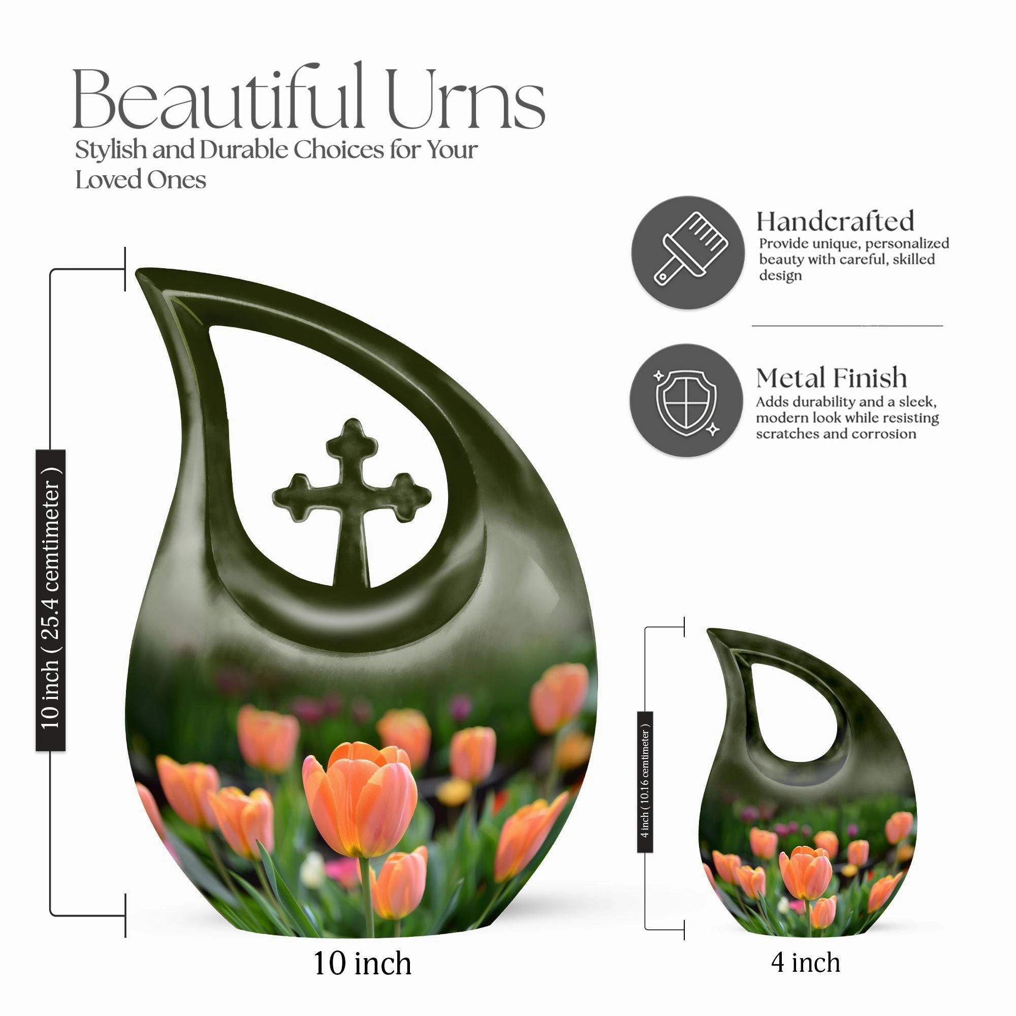 Tulip Urn: Small Miniature Cremation Urn For Adult Ashes