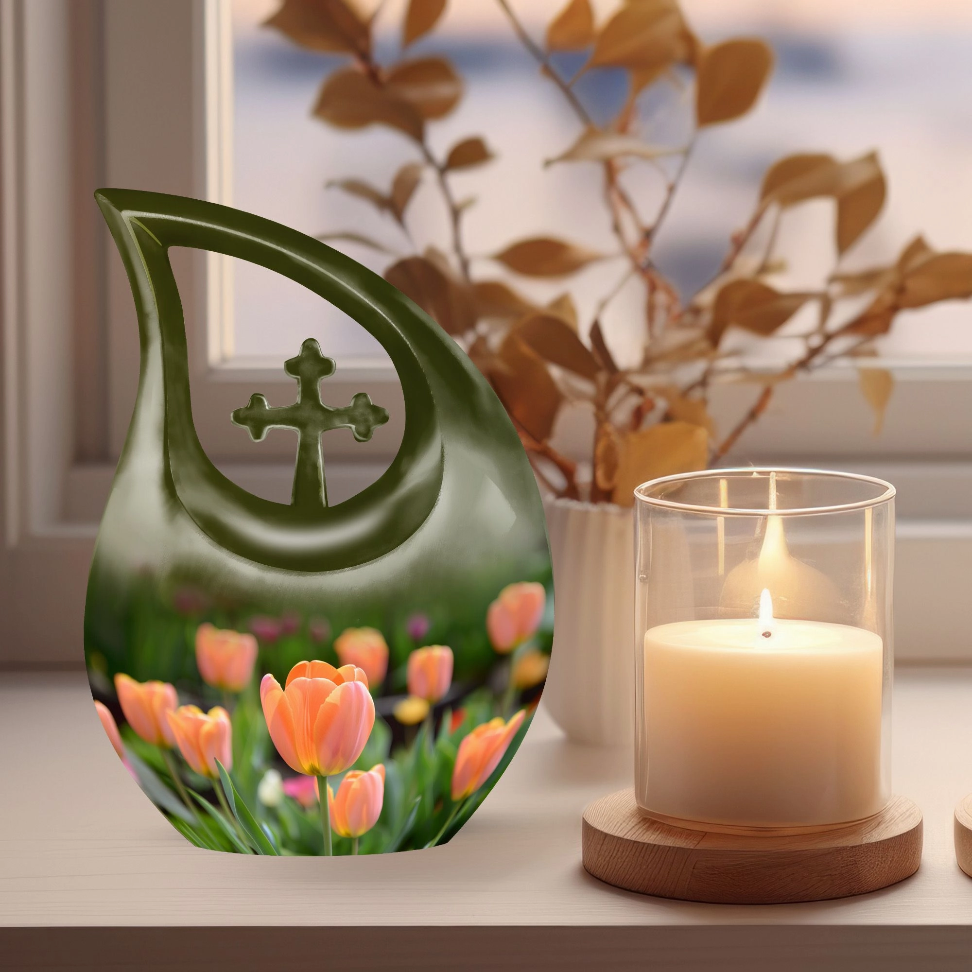 Tulip Urn: Small Miniature Cremation Urn For Adult Ashes