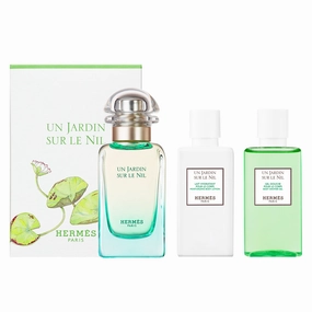 Un Jardin Sur Le Nil by Hermes 50ml EDT 3 Piece Gift Set