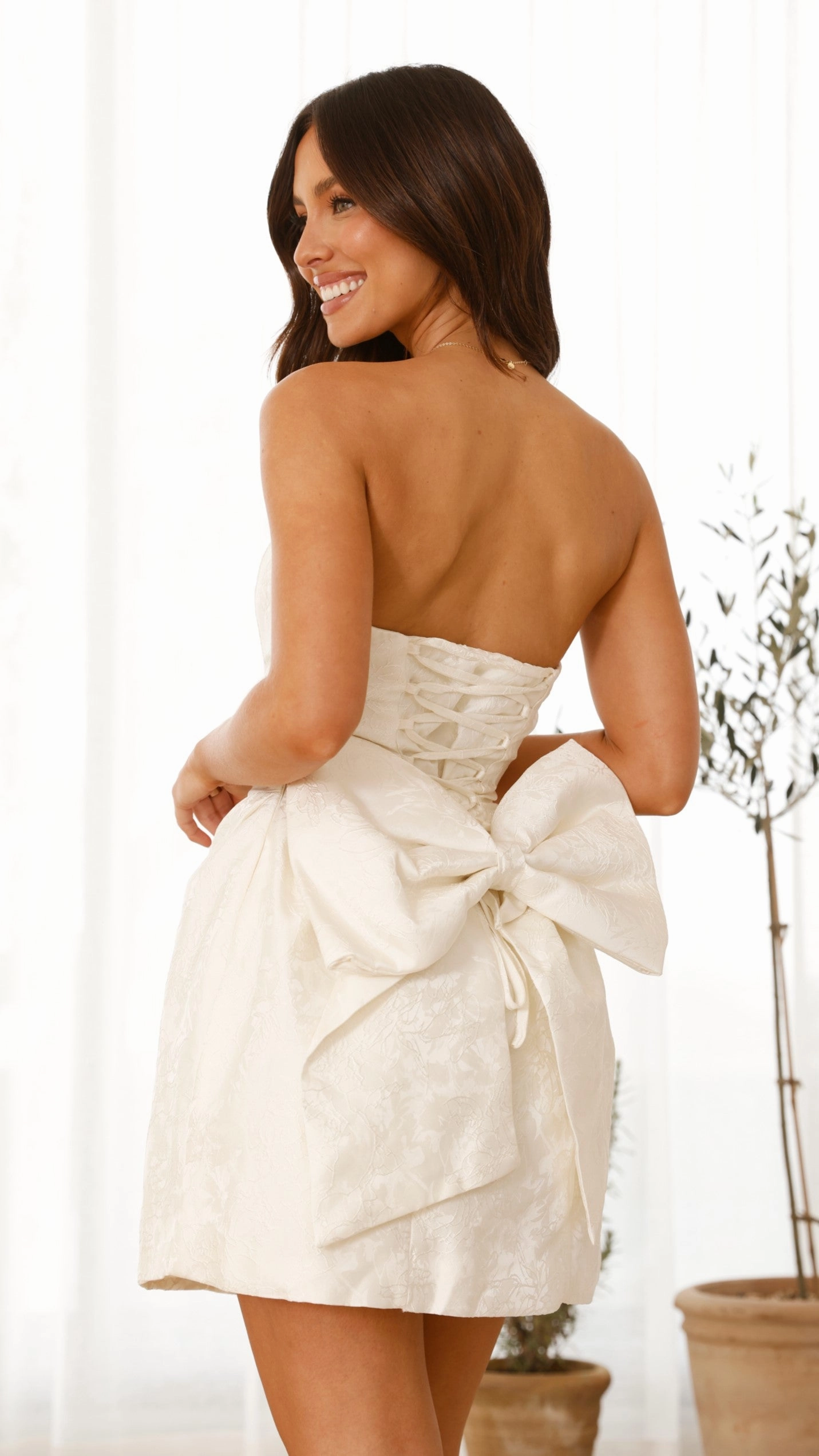 Vandana Mini Dress - Cream
