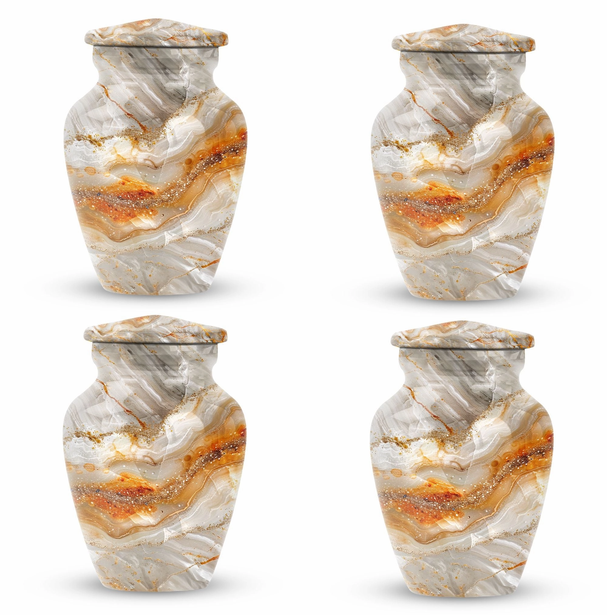 Vibrant Swirl Masterpiece: Commemorative Adult Memorial Urn
