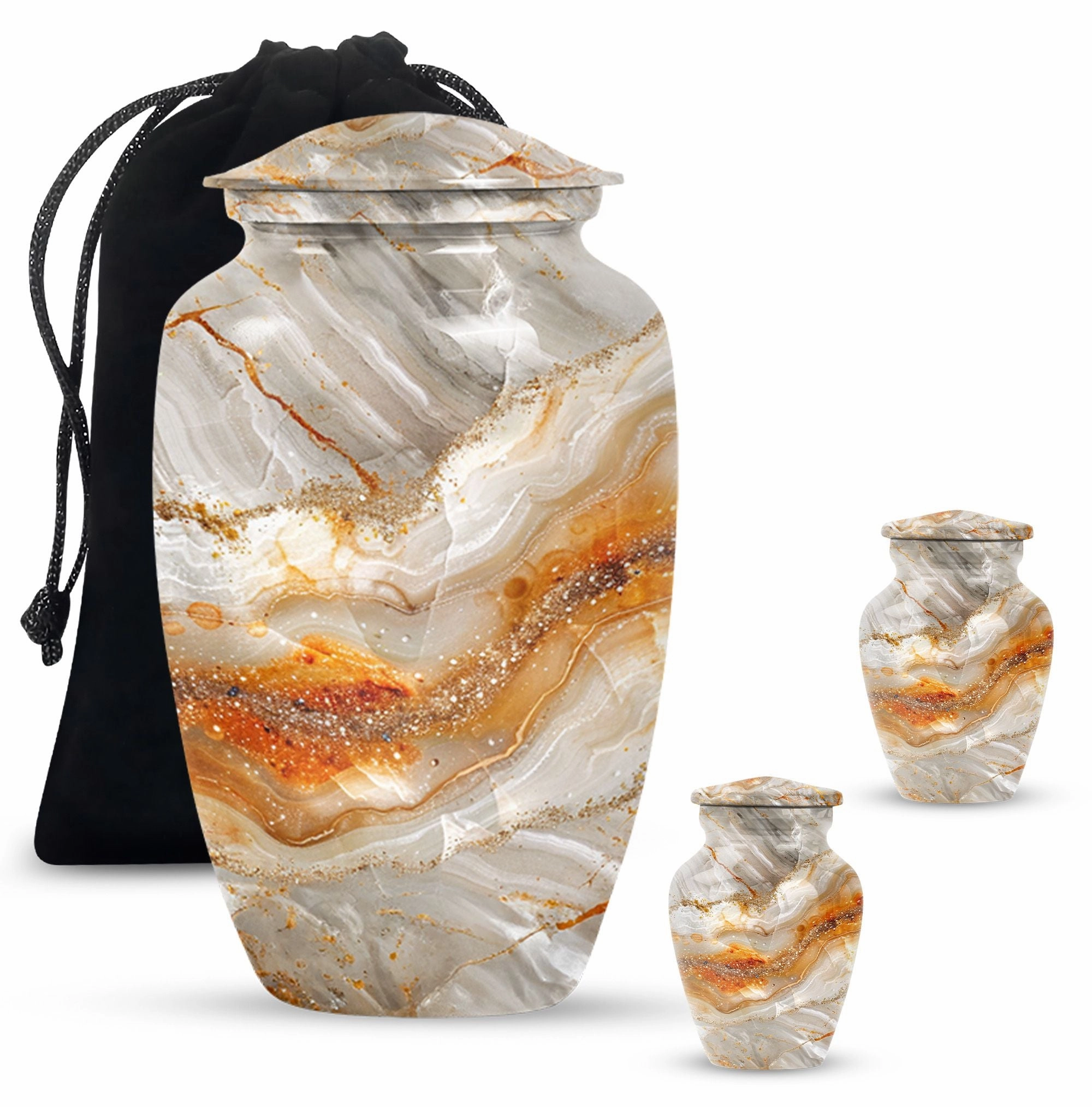 Vibrant Swirl Masterpiece: Commemorative Adult Memorial Urn