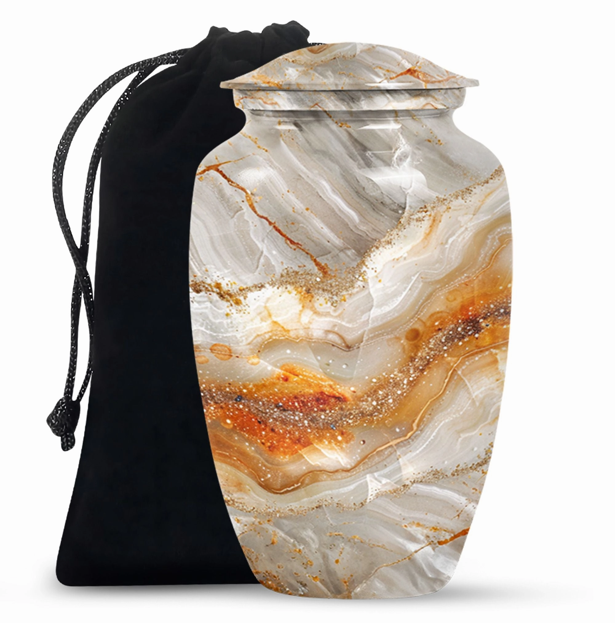 Vibrant Swirl Masterpiece: Commemorative Adult Memorial Urn