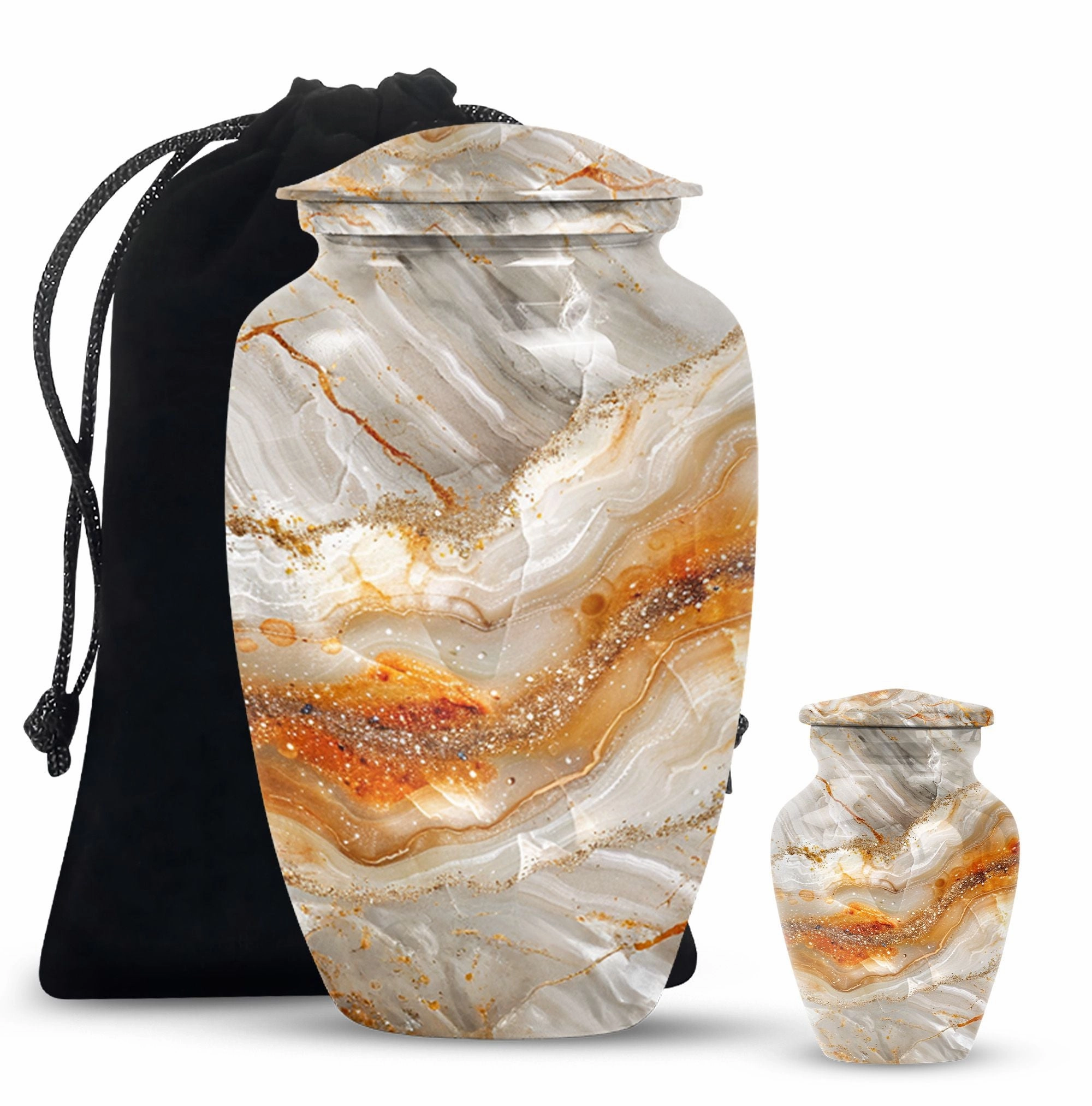 Vibrant Swirl Masterpiece: Commemorative Adult Memorial Urn