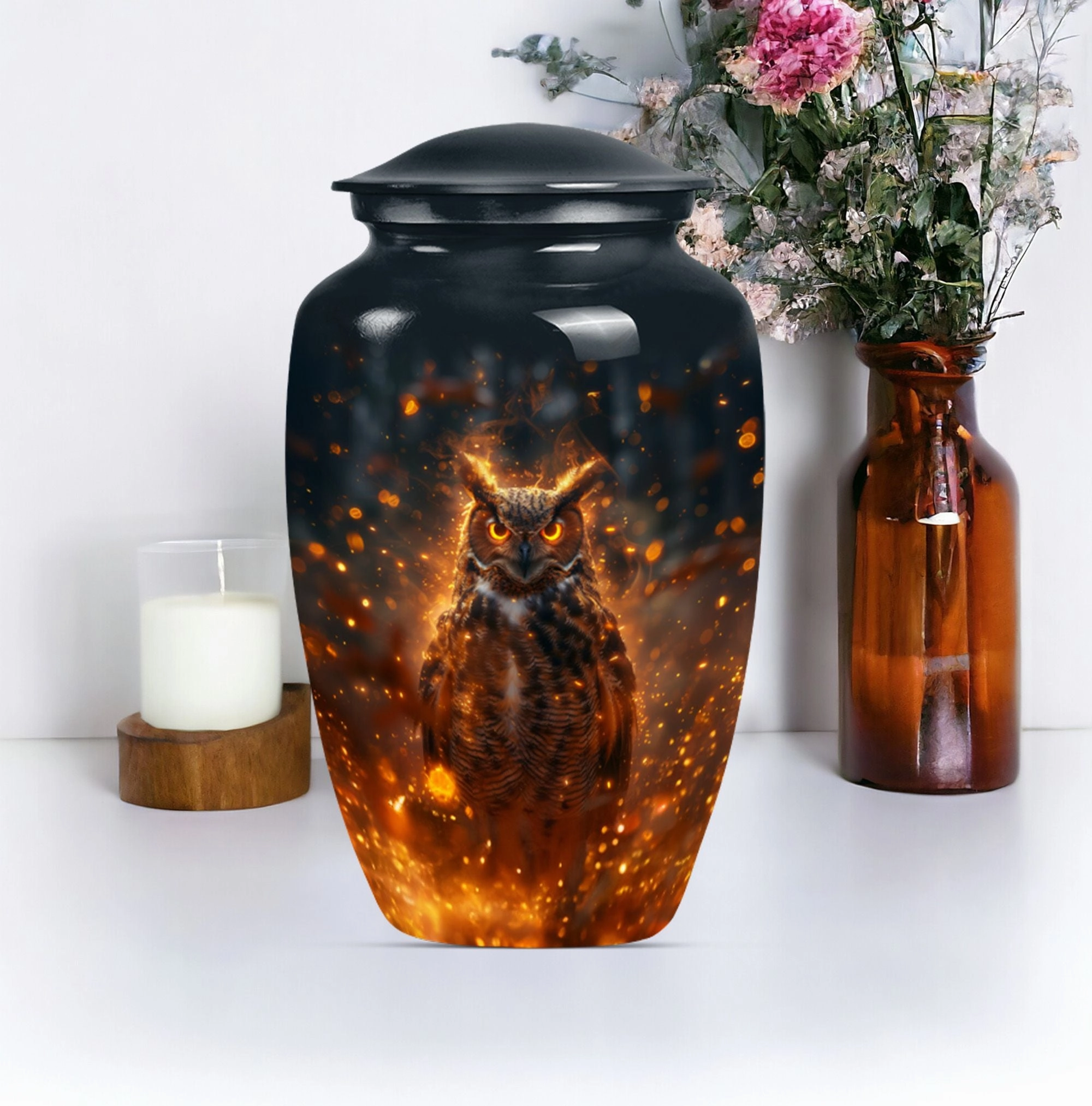 Vigil Owl Urn - Dignified Resting Place for Your Deceased