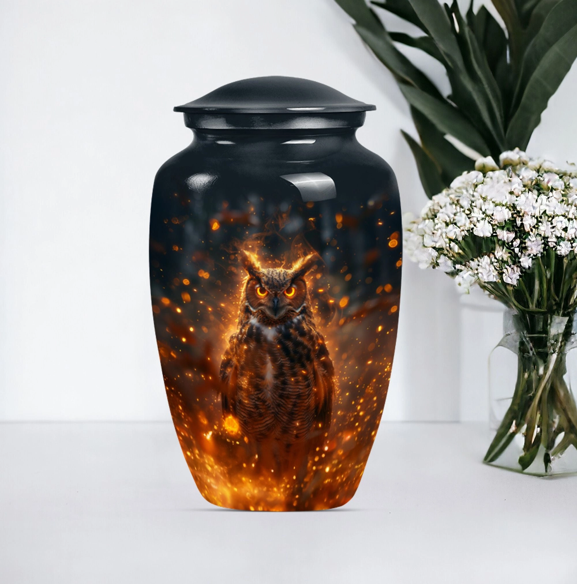 Vigil Owl Urn - Dignified Resting Place for Your Deceased
