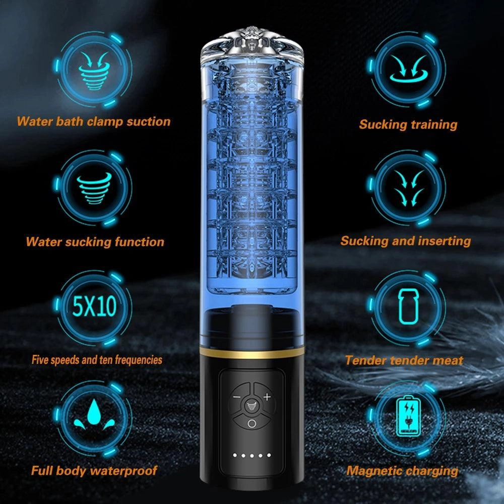 Water Based Male Masturbation Cup | Sucking Thrusting Oral Sex Masturbation Stimulator