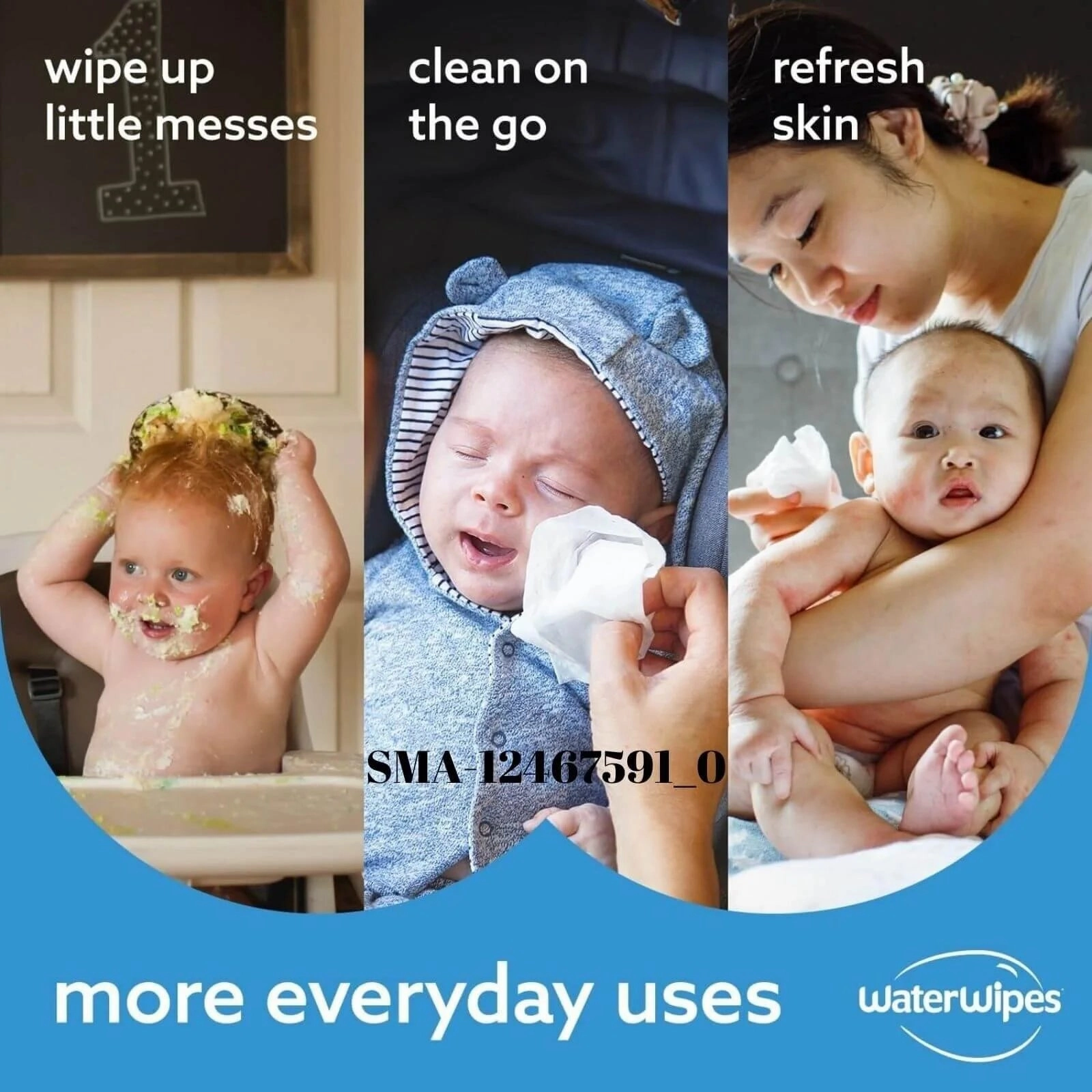 WaterWipes Sensitive Baby Wipes 5x60s