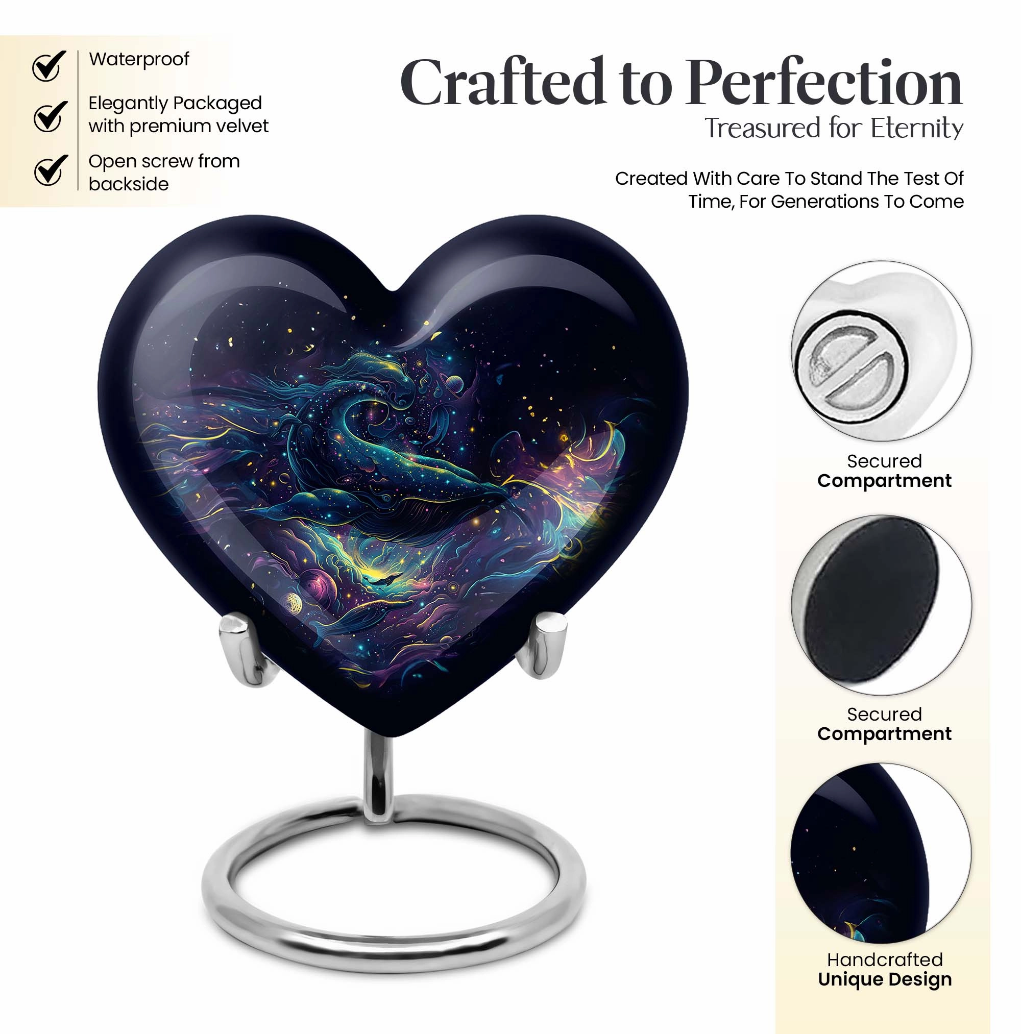 Whispering Heartline Fish Urn & Memorial Adult Urn Collection