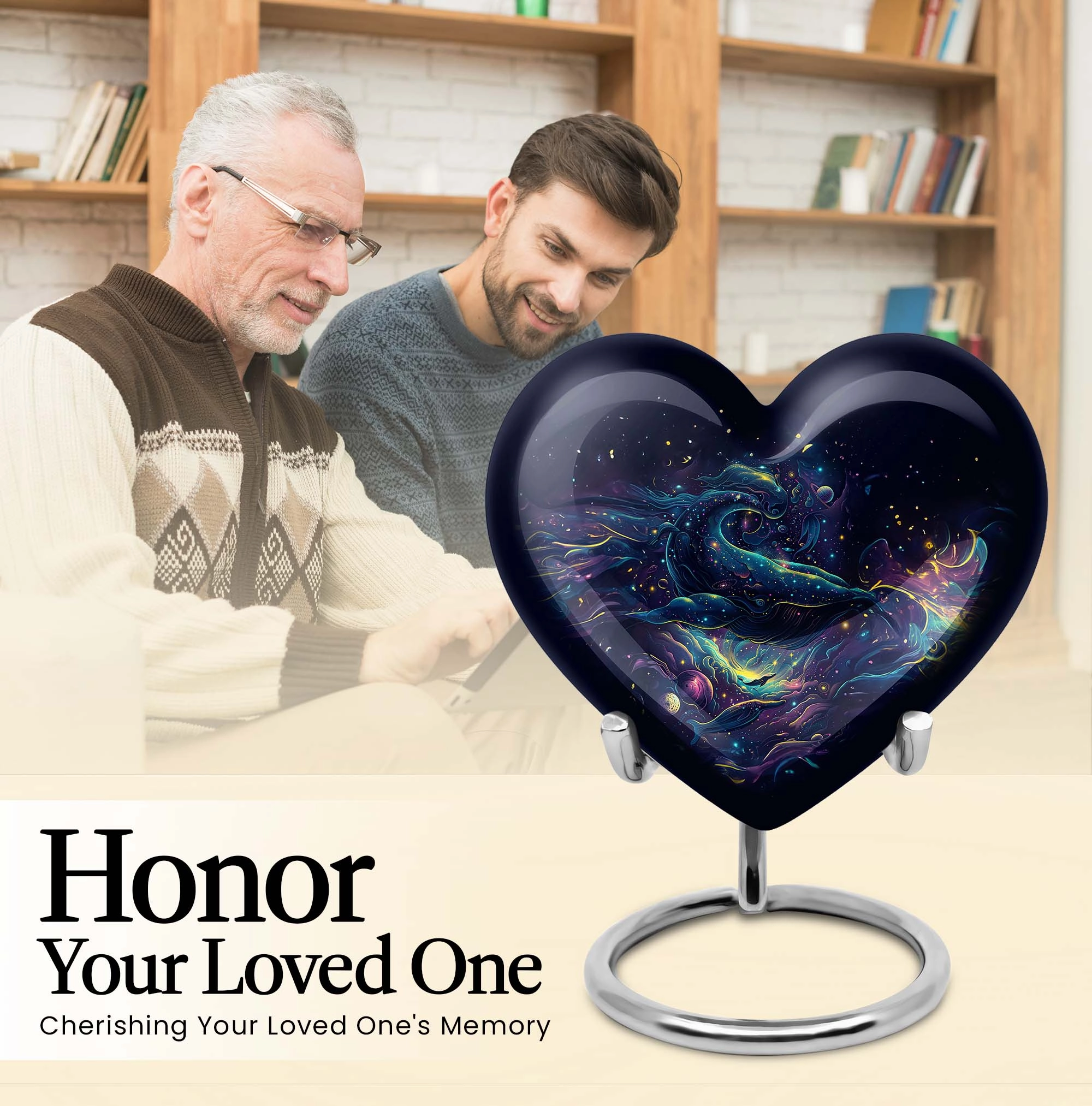Whispering Heartline Fish Urn & Memorial Adult Urn Collection