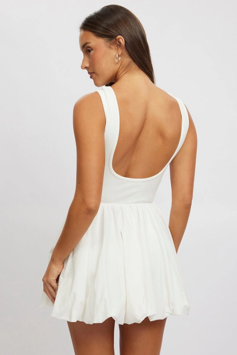 White Bubble Dress Mini