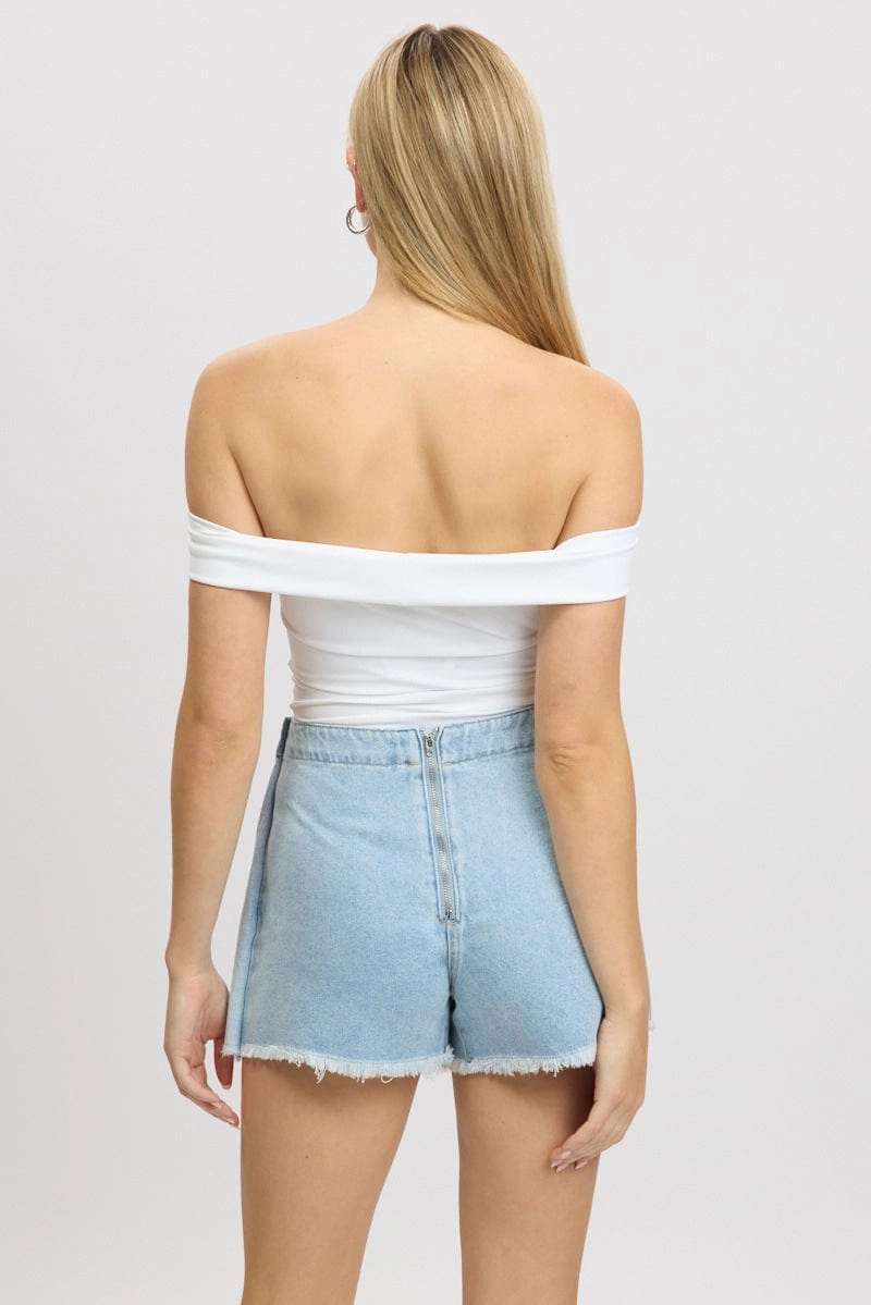 White Off Shoulder Bodysuit