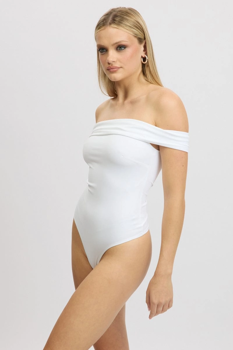 White Off Shoulder Bodysuit