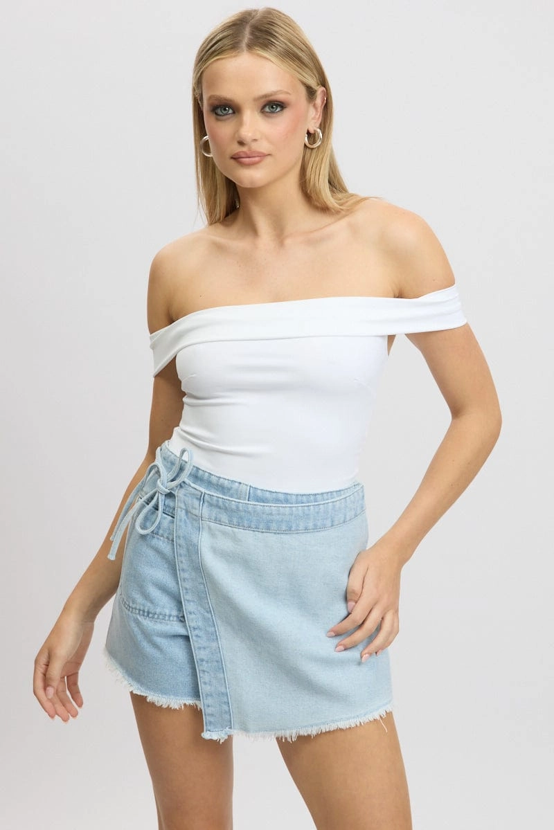 White Off Shoulder Bodysuit