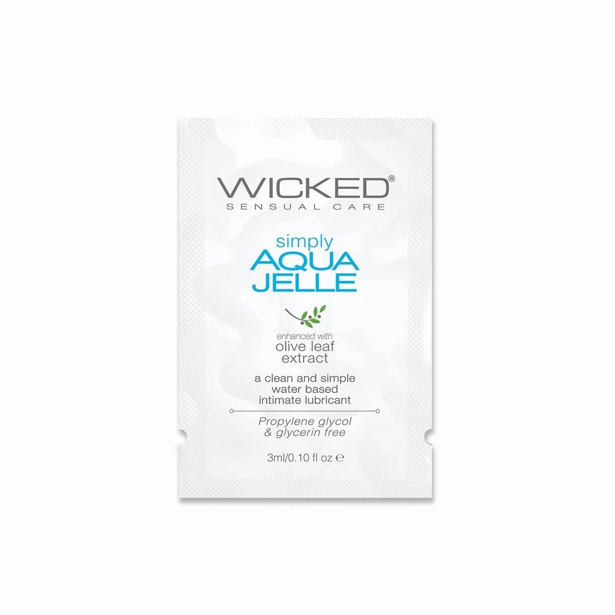 Wicked - Simply Aqua Jelle Water Based Lubricant Sachet 3ml
