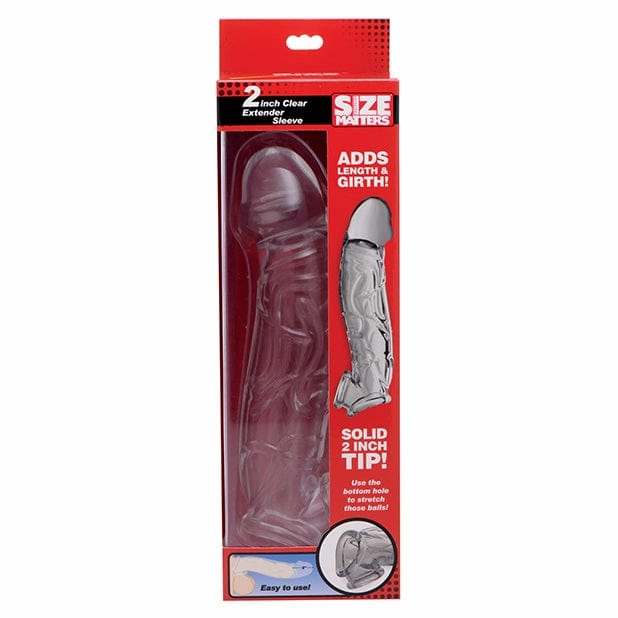 XR - Size Matters Penis Extender Sleeve 2" (Clear)