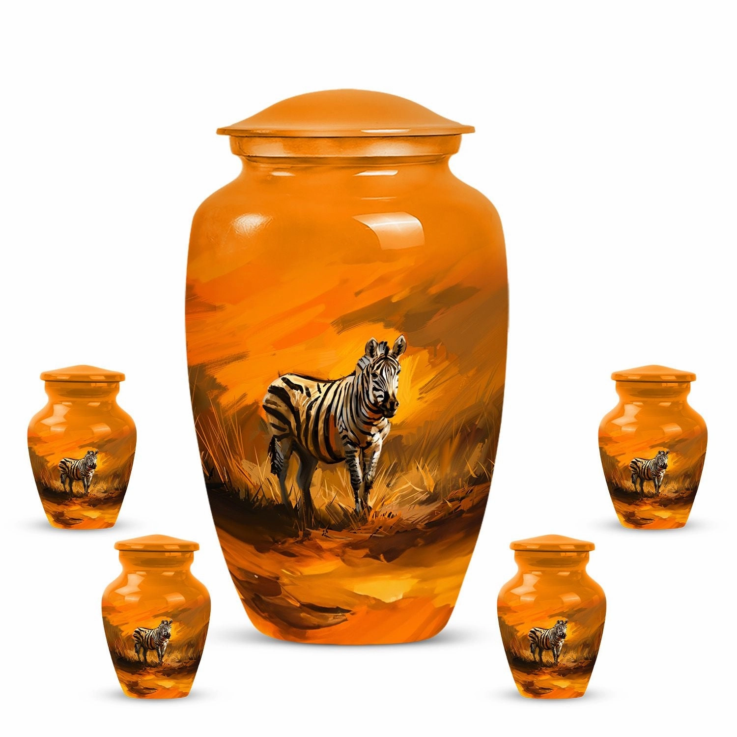 Zebra Memorial Beauty: Exclusive Large Adult Funeral Urn