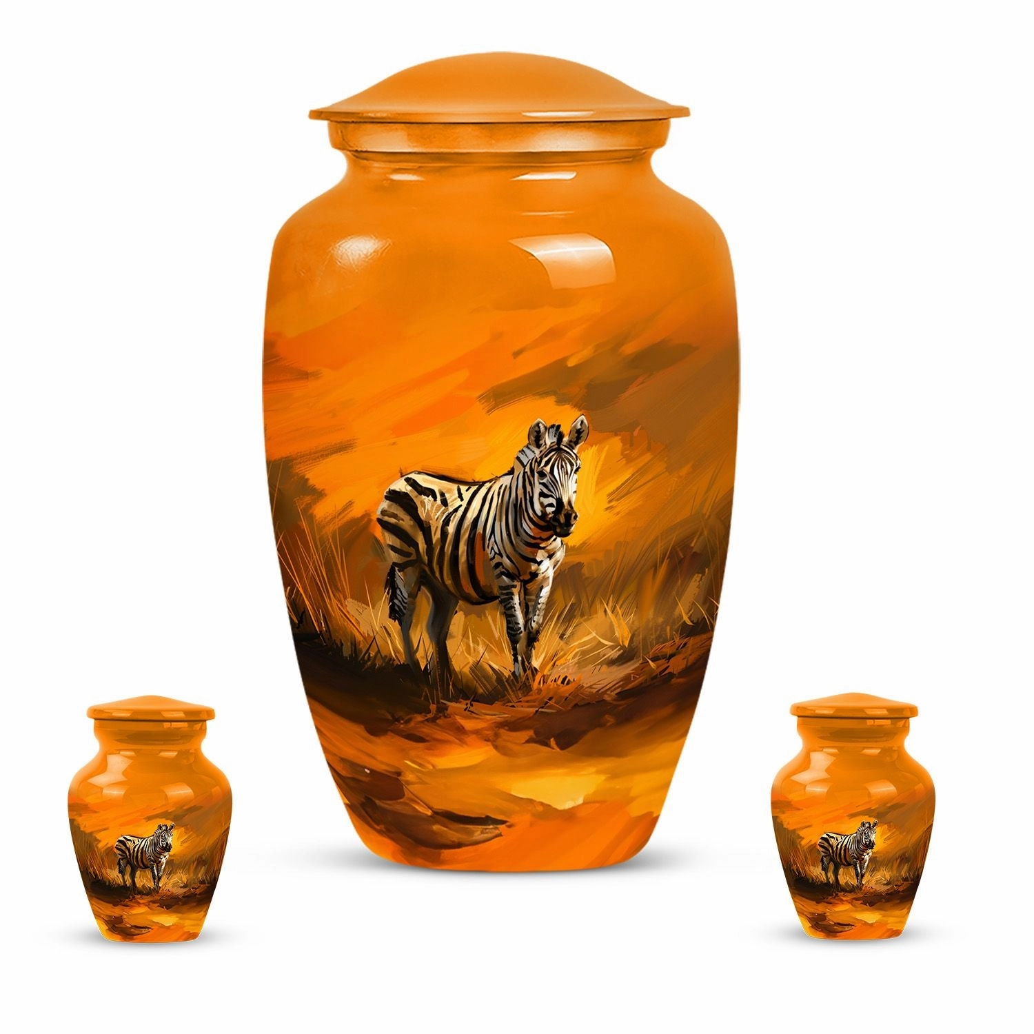 Zebra Memorial Beauty: Exclusive Large Adult Funeral Urn