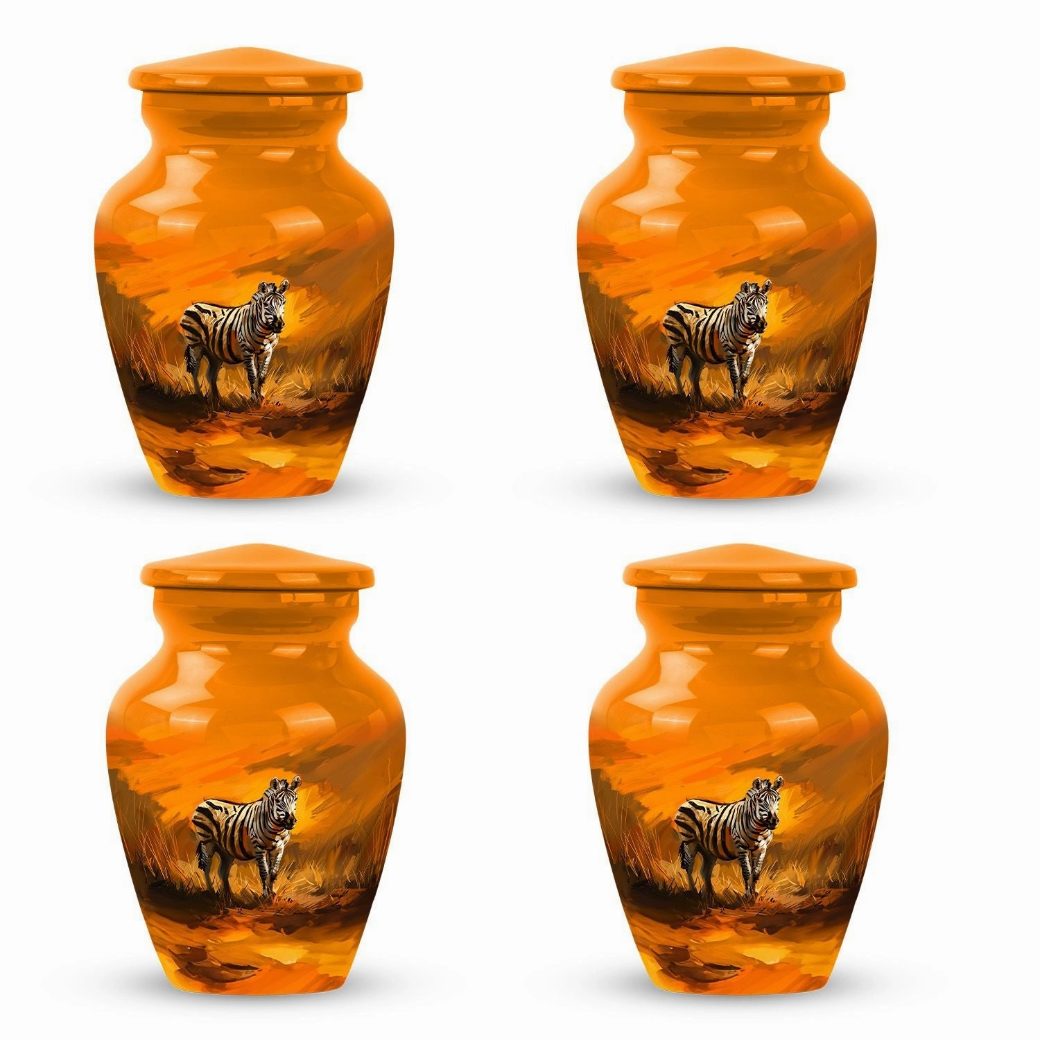 Zebra Memorial Beauty: Exclusive Large Adult Funeral Urn