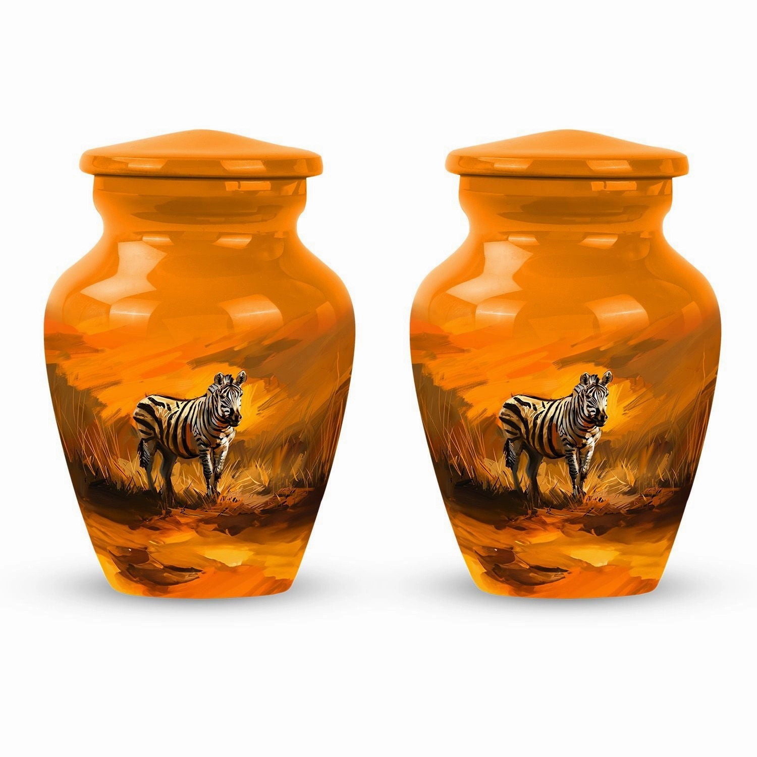 Zebra Memorial Beauty: Exclusive Large Adult Funeral Urn