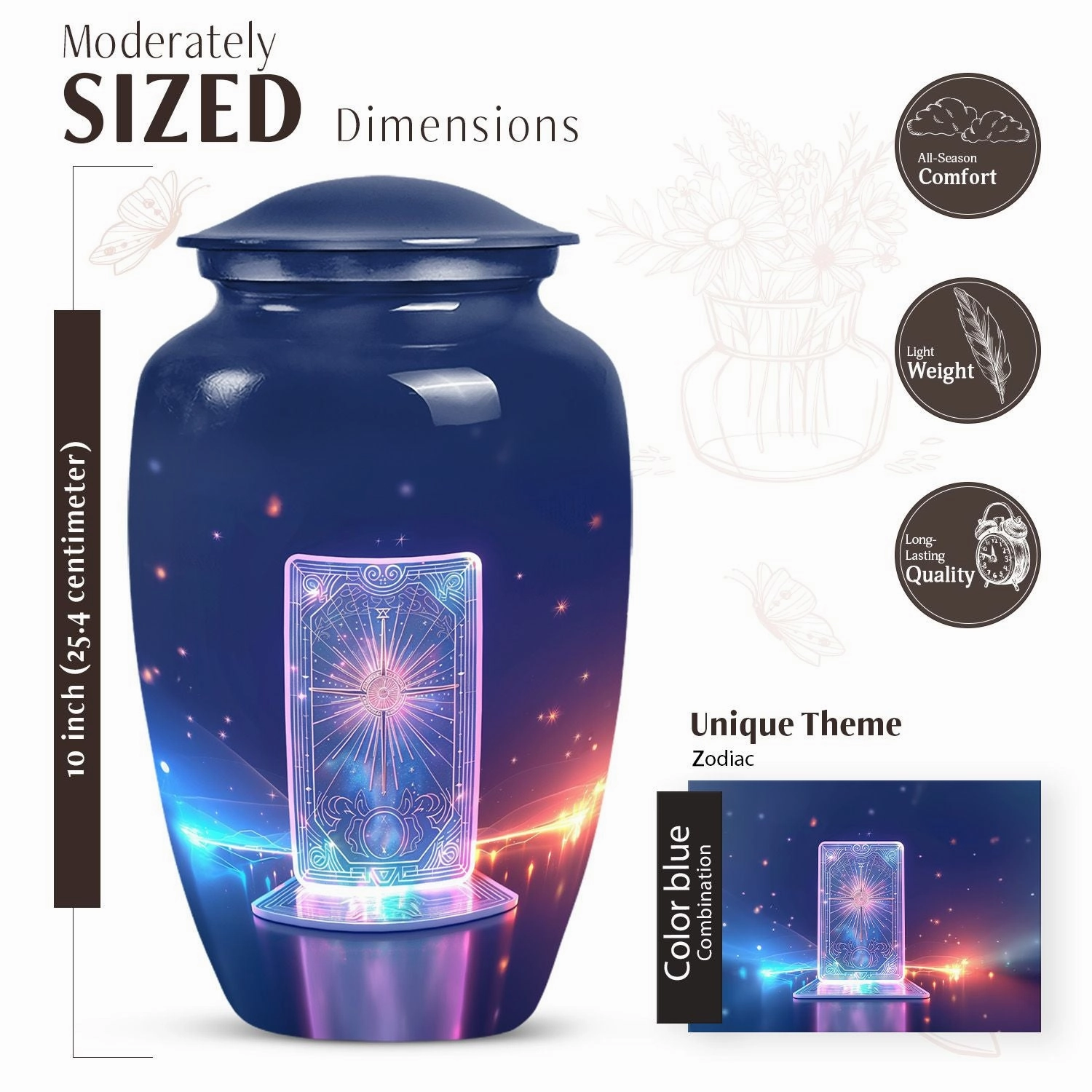 Zodiac Journey: An Elegant Cremation Urn for Restful Returns
