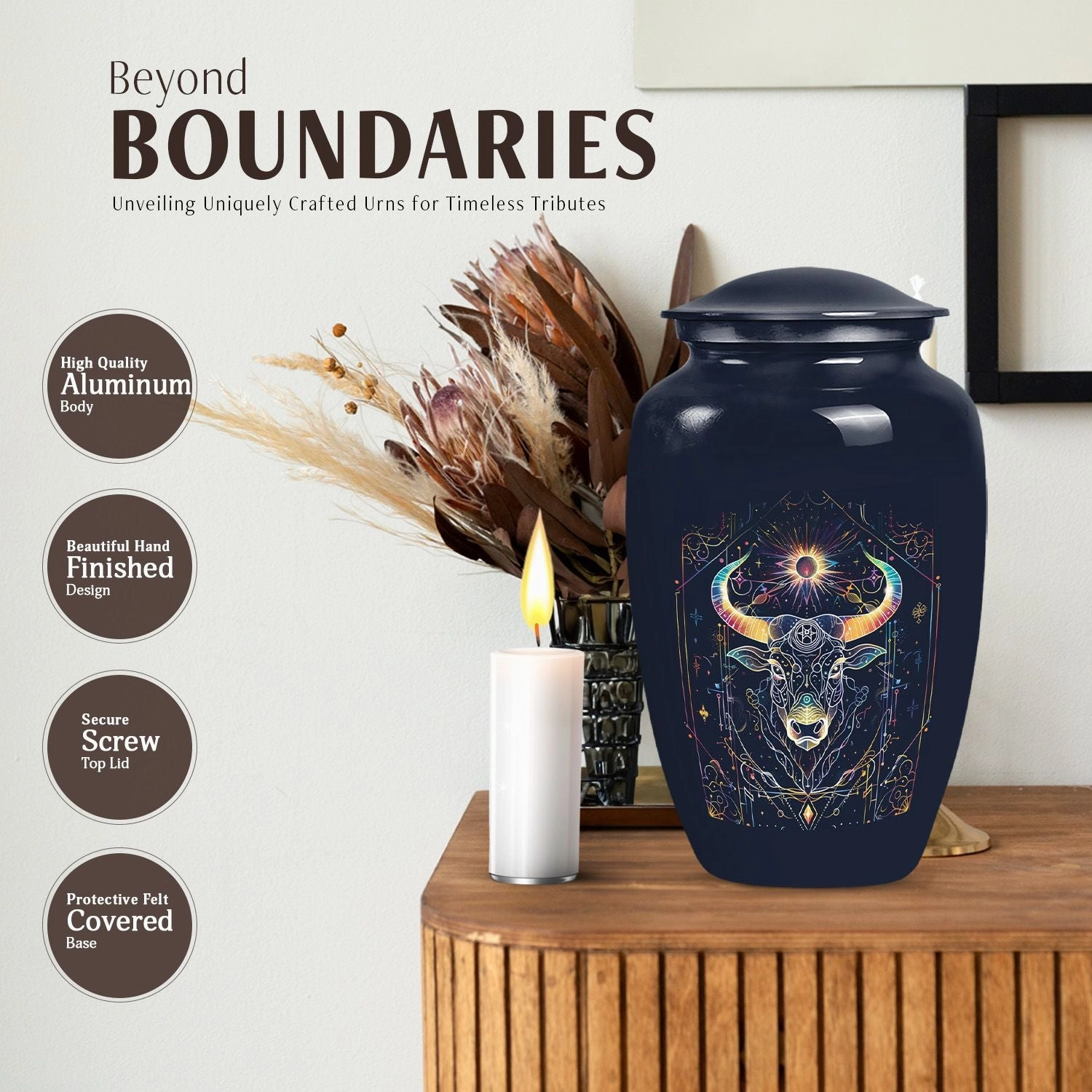 Zodiac Urn: Large & Exquisite Memorial for Honoring Adult Males